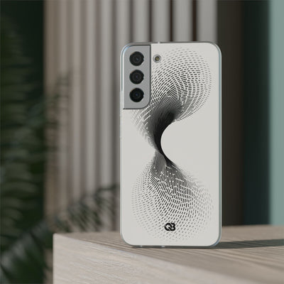 White Lite Phone Case for Samsung - Linear Torsion Grid