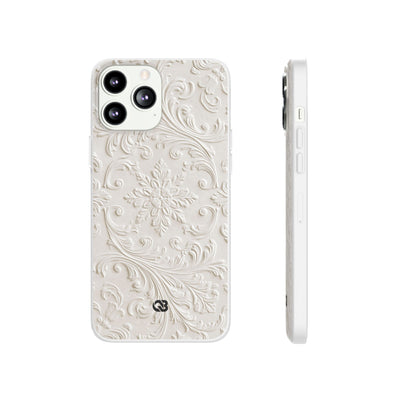Ivory Baroque Relief · Lite Phone Case for iPhone ·  White