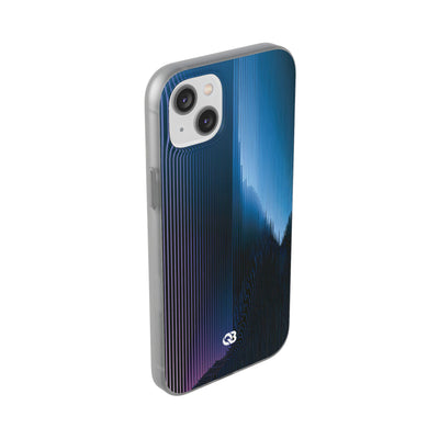 Blue Lite Phone Case for iPhone - Indigo Distortion Wave