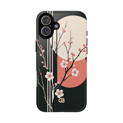 Black Tough 2.0 Magsafe Phone Case for iPhone - Kyoto Midnight Blossom