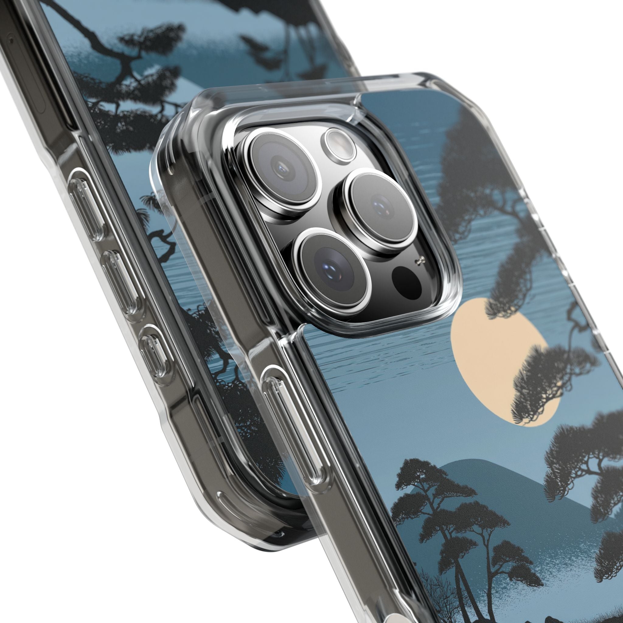 Blue Impact MagSafe Phone Case for iPhone - Midnight Kyoto Pine