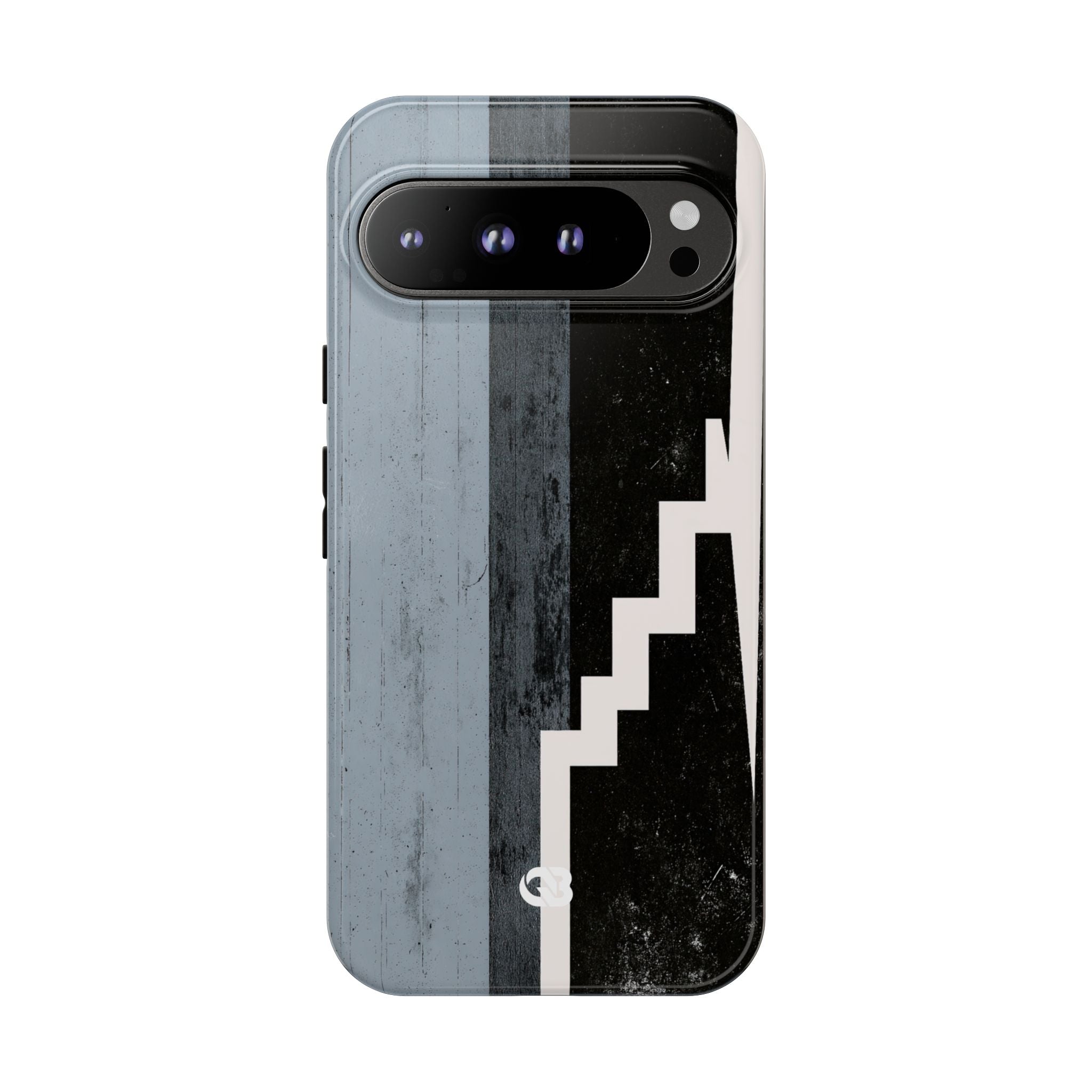 Grey Tough Phone Case for Google Pixel - Industrial Concrete Void