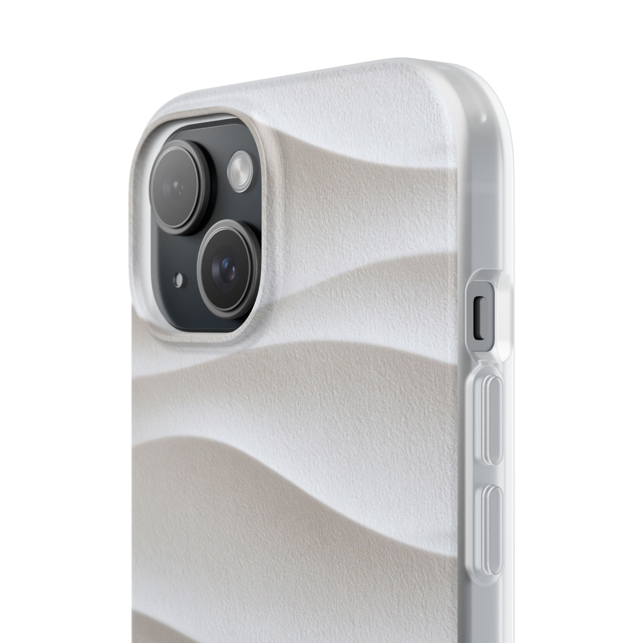 White Lite Phone Case for iPhone - Arctic Flow Ridges