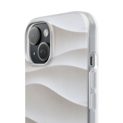 White Lite Phone Case for iPhone - Arctic Flow Ridges