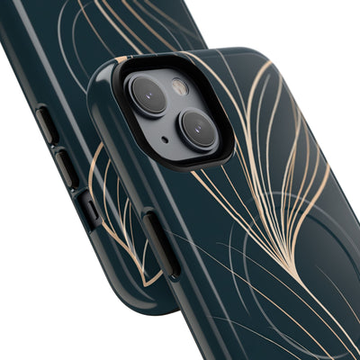 Teal Tough 2.0 Magsafe Phone Case for iPhone - Sandstone Silk Flora