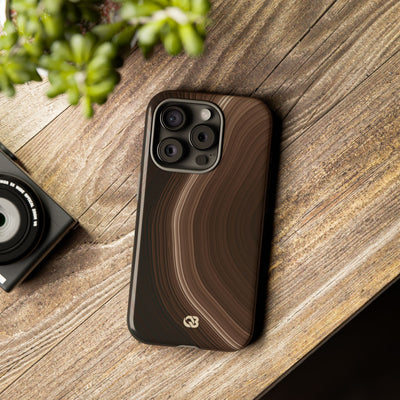 Brown Tough Phone Case for iPhone - Bronzed Canyon Relief