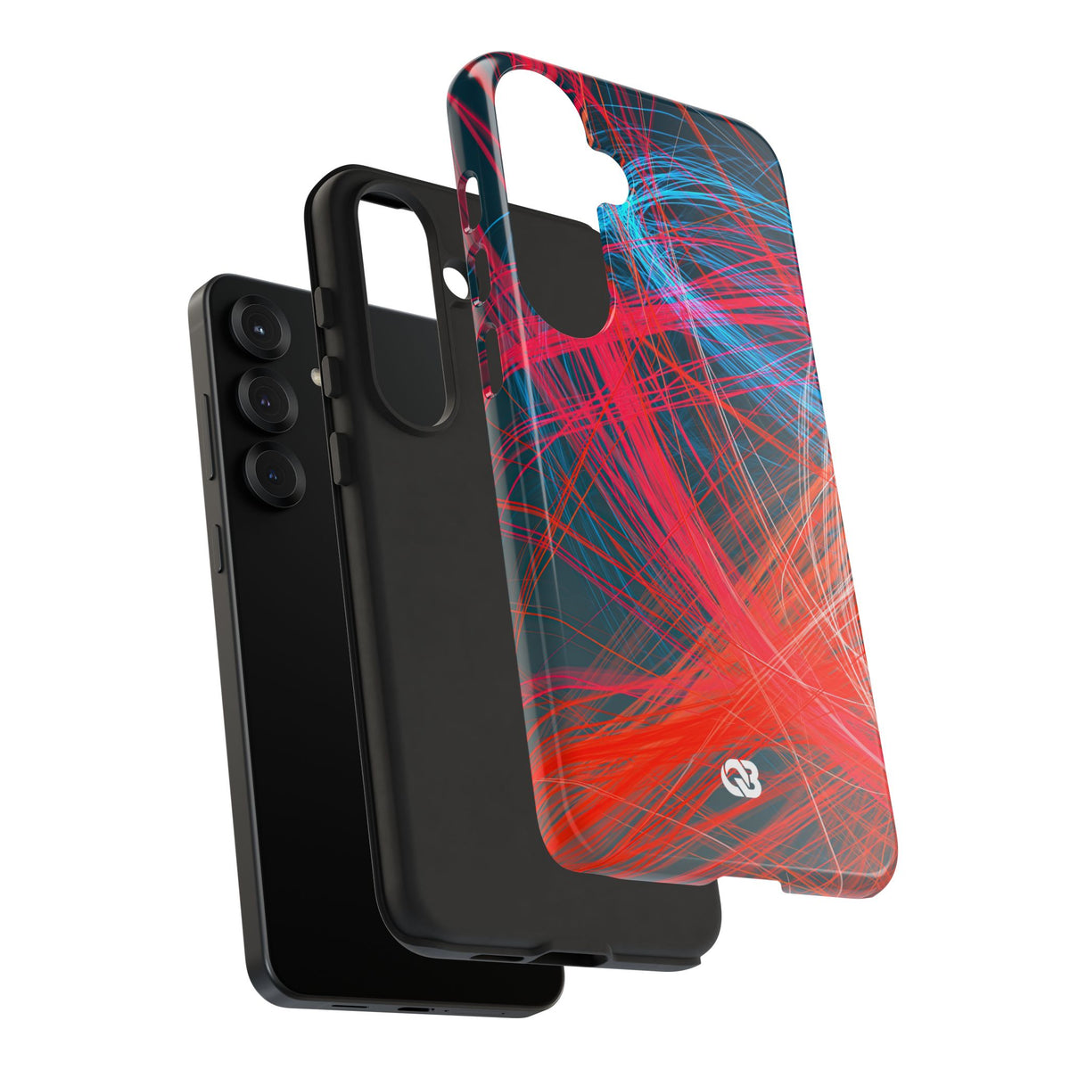 Neon Fiber Stream · Tough Phone Case for Samsung · Red