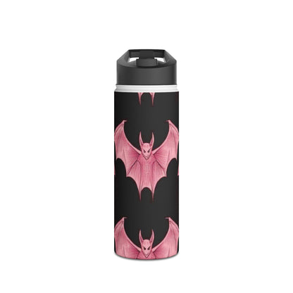Pink Batwave - Stainless Steel Water Bottle