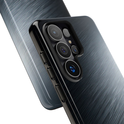 Brushed Obsidian Steel · Tough Phone Case for Samsung · Grey