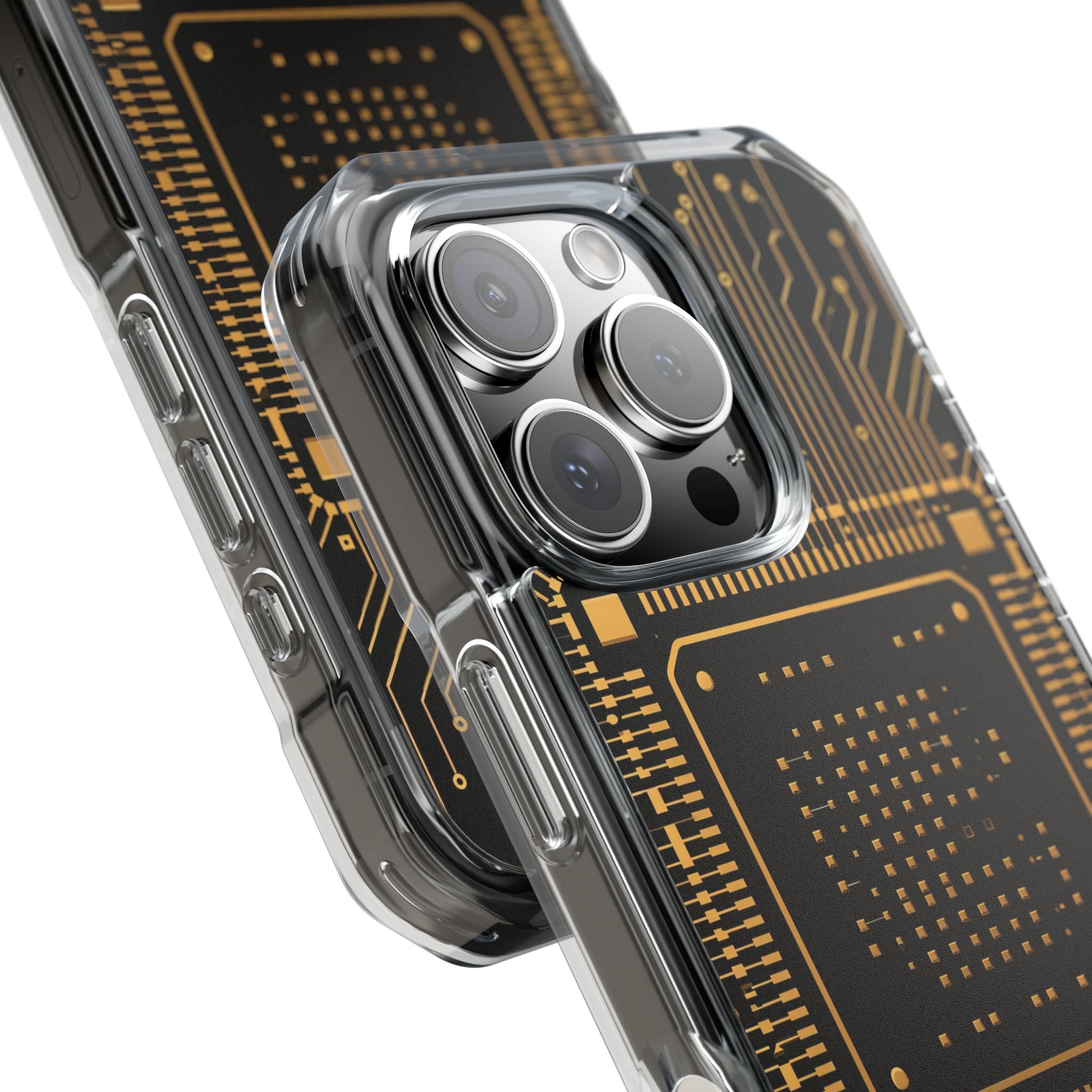 Gold Impact MagSafe Phone Case for iPhone - Cyber Gold Processor