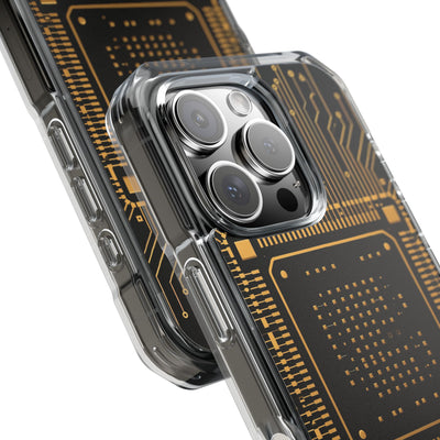 Gold Impact MagSafe Phone Case for iPhone - Cyber Gold Processor