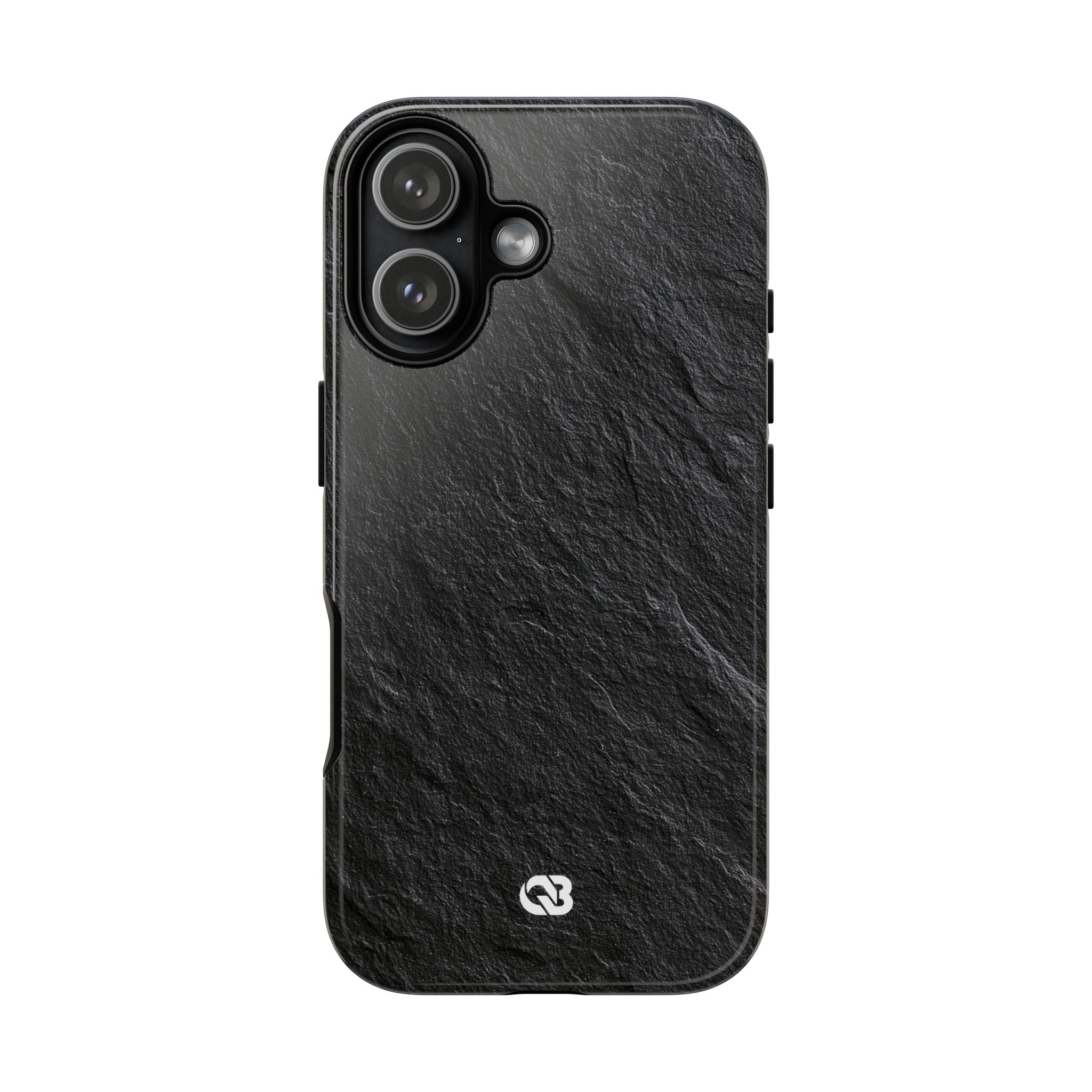 Black Tough Phone Case for iPhone - Raw Obsidian Slate