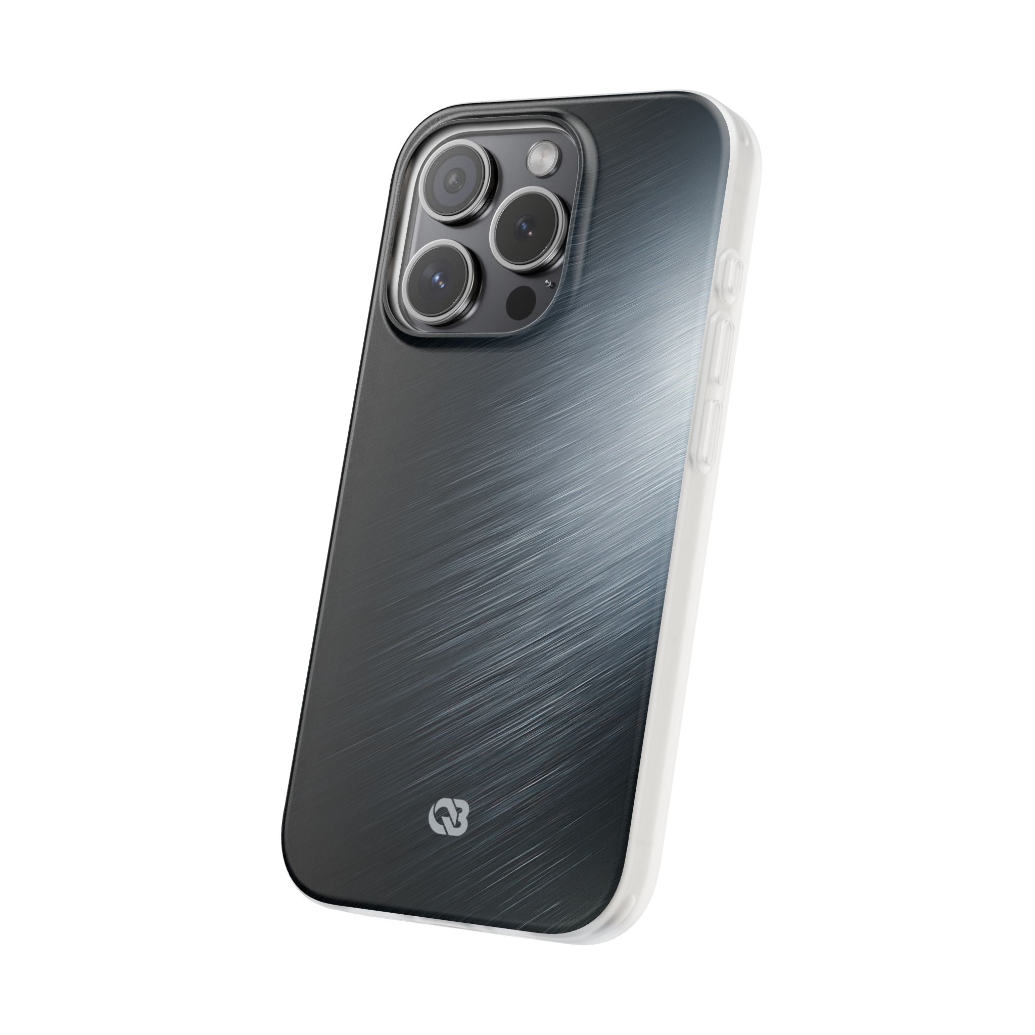 Grey Lite Phone Case for iPhone - Charcoal Brushed Steel