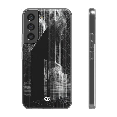 Black Lite Phone Case for Samsung - Ghost Urban Wireframe