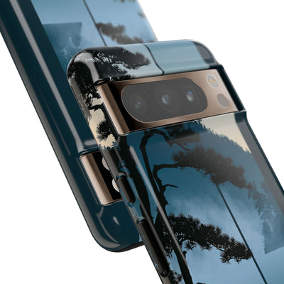 Blue Tough Phone Case for Google Pixel - Kyoto Mist Pine
