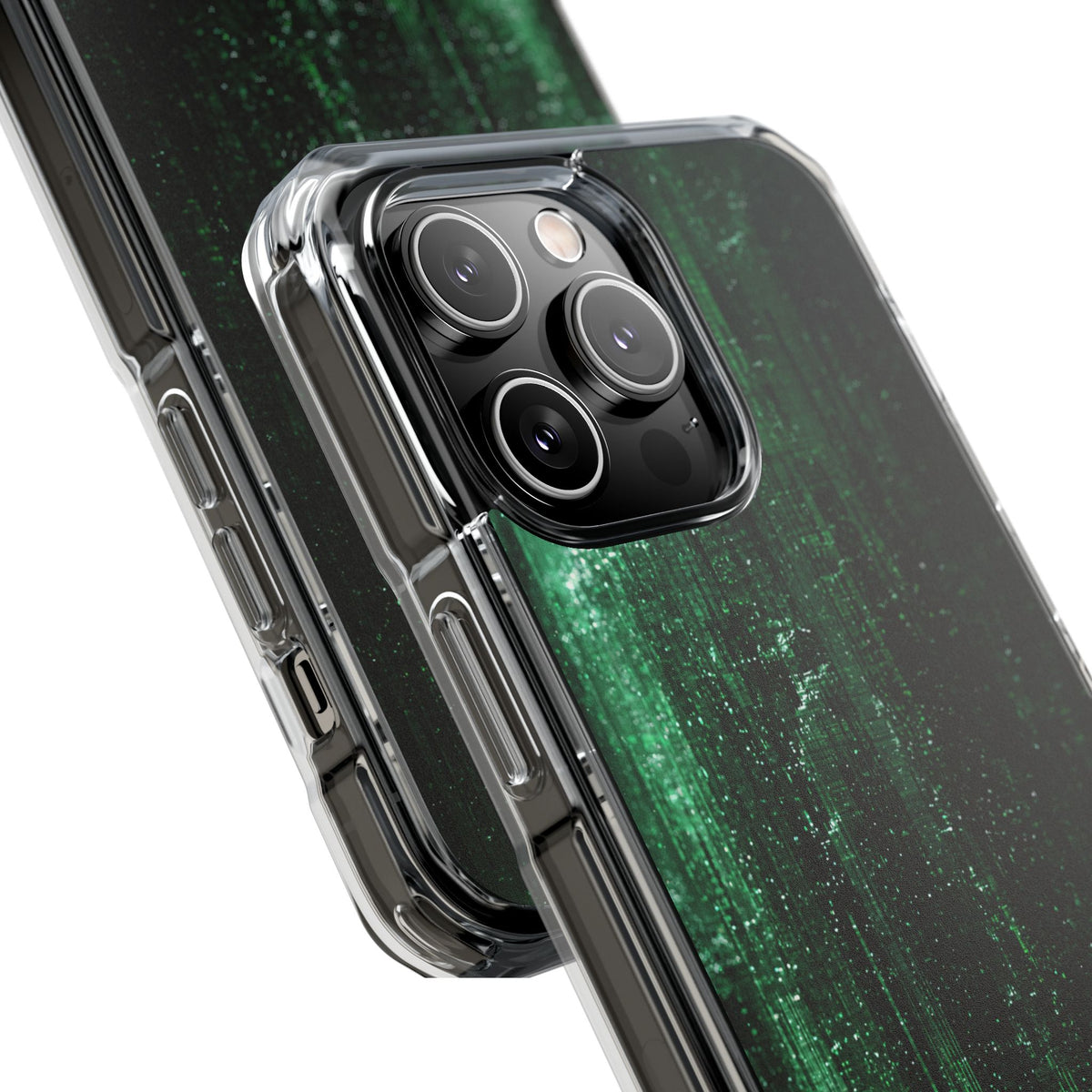 Emerald Void · Clear Impact Magnetic Phone Case for iPhone ·  Green