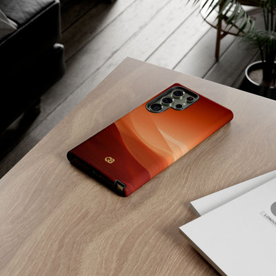 Orange Tough Phone Case for Samsung - Crimson Dune Gradient