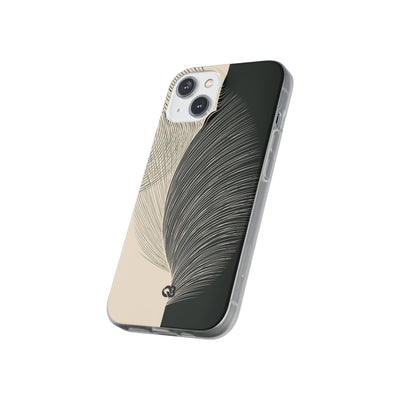 Beige Lite Phone Case for iPhone - Obsidian Cream Plume