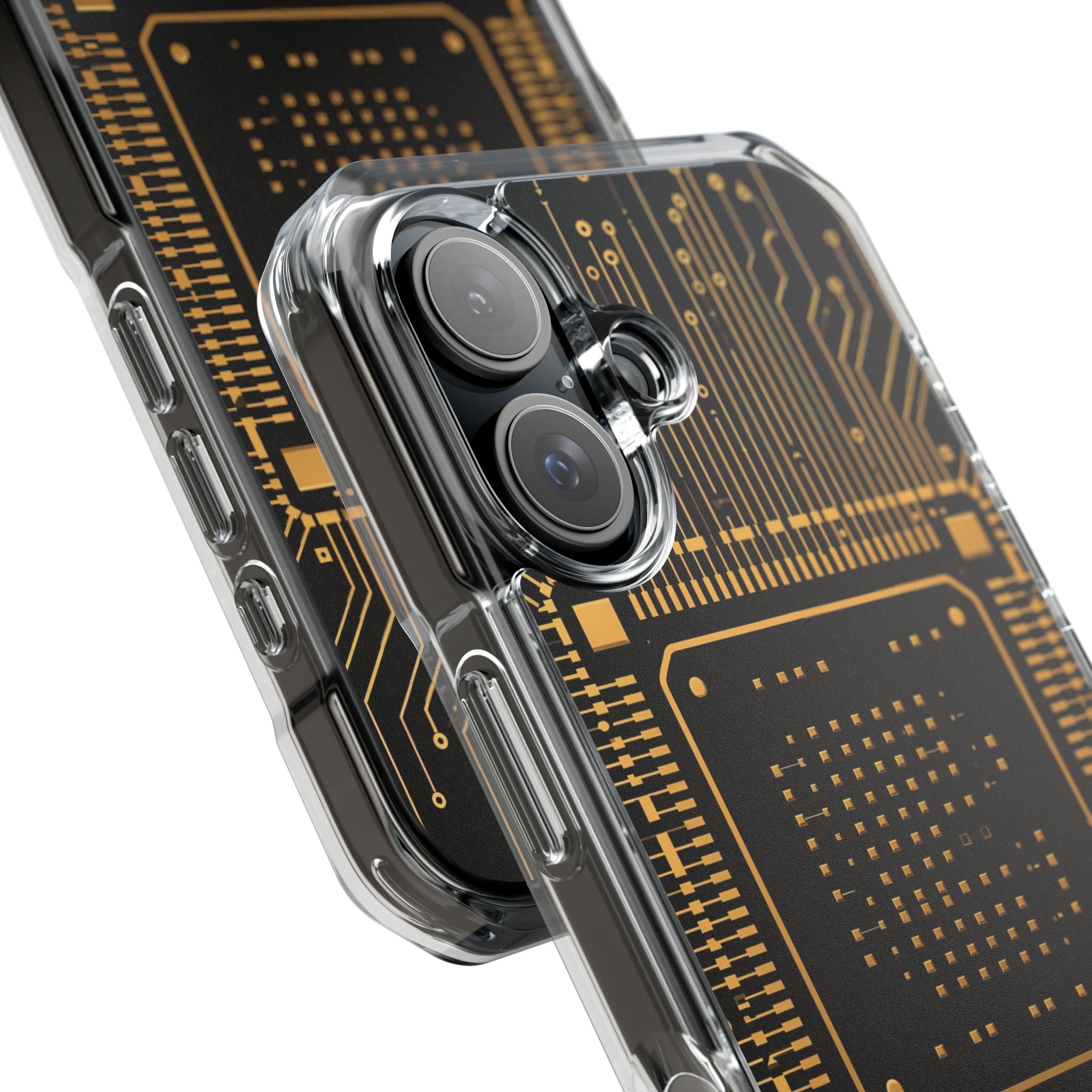 Gold Impact MagSafe Phone Case for iPhone - Cyber Gold Processor