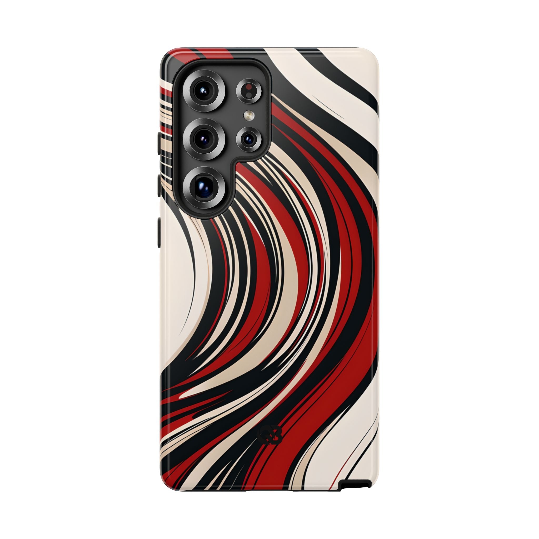 Crimson Flow Waves · Tough Phone Case for Samsung