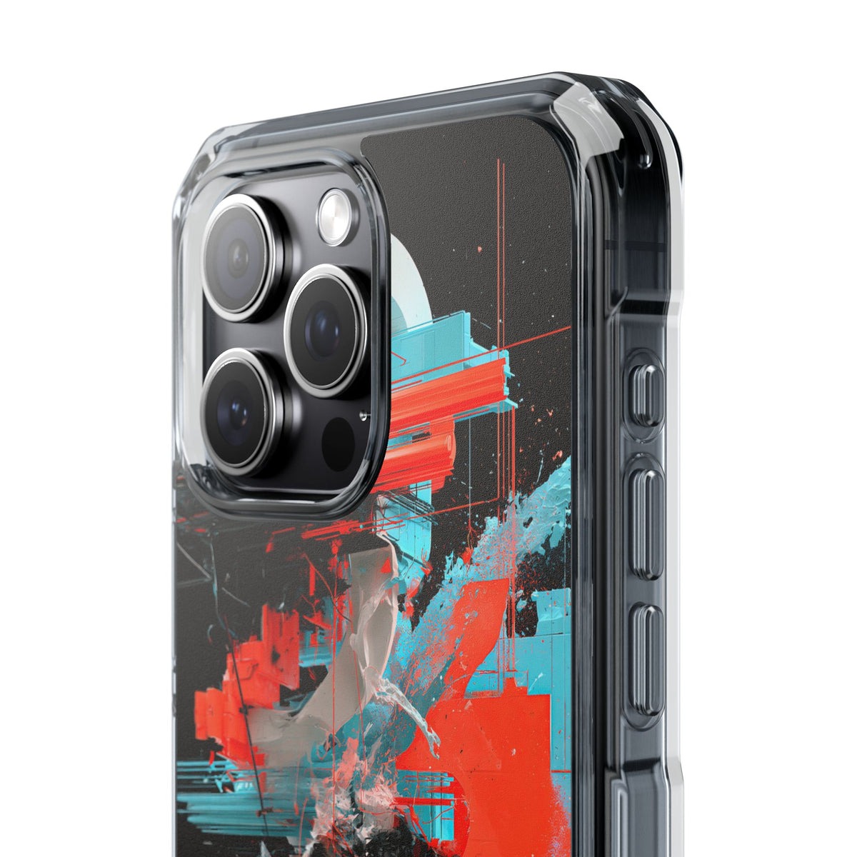Fragmented Cyber Core · Clear Impact Magnetic Phone Case for iPhone ·  Black