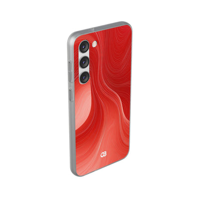 Red Lite Phone Case for Samsung - Crimson Silk Strands