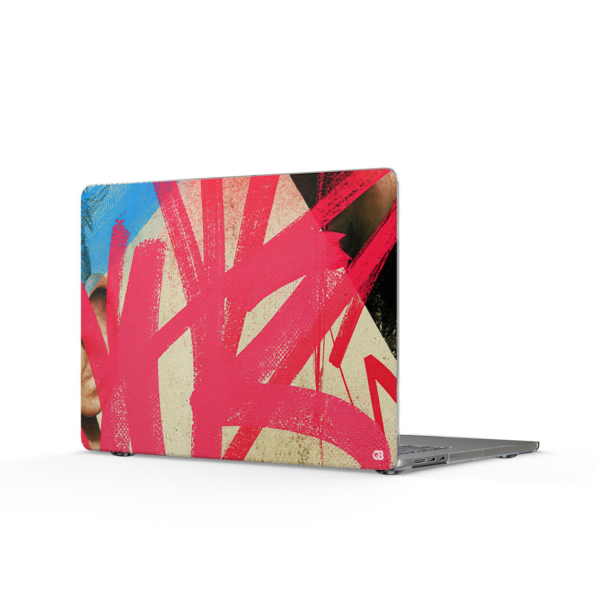 Neon Spray Tag · Clear Hard Case for MacBook · Pink
