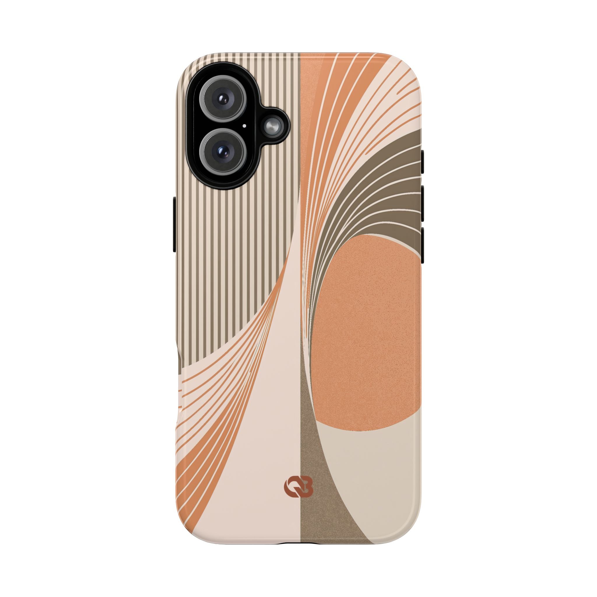 Orange Tough Phone Case for iPhone - Desert Arc Horizon