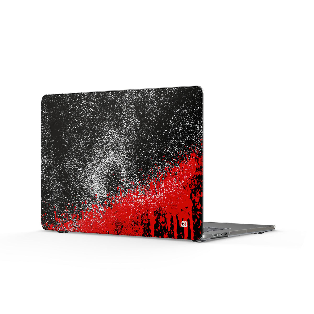 Crimson Noir Drip · Clear Hard Case for MacBook · Black