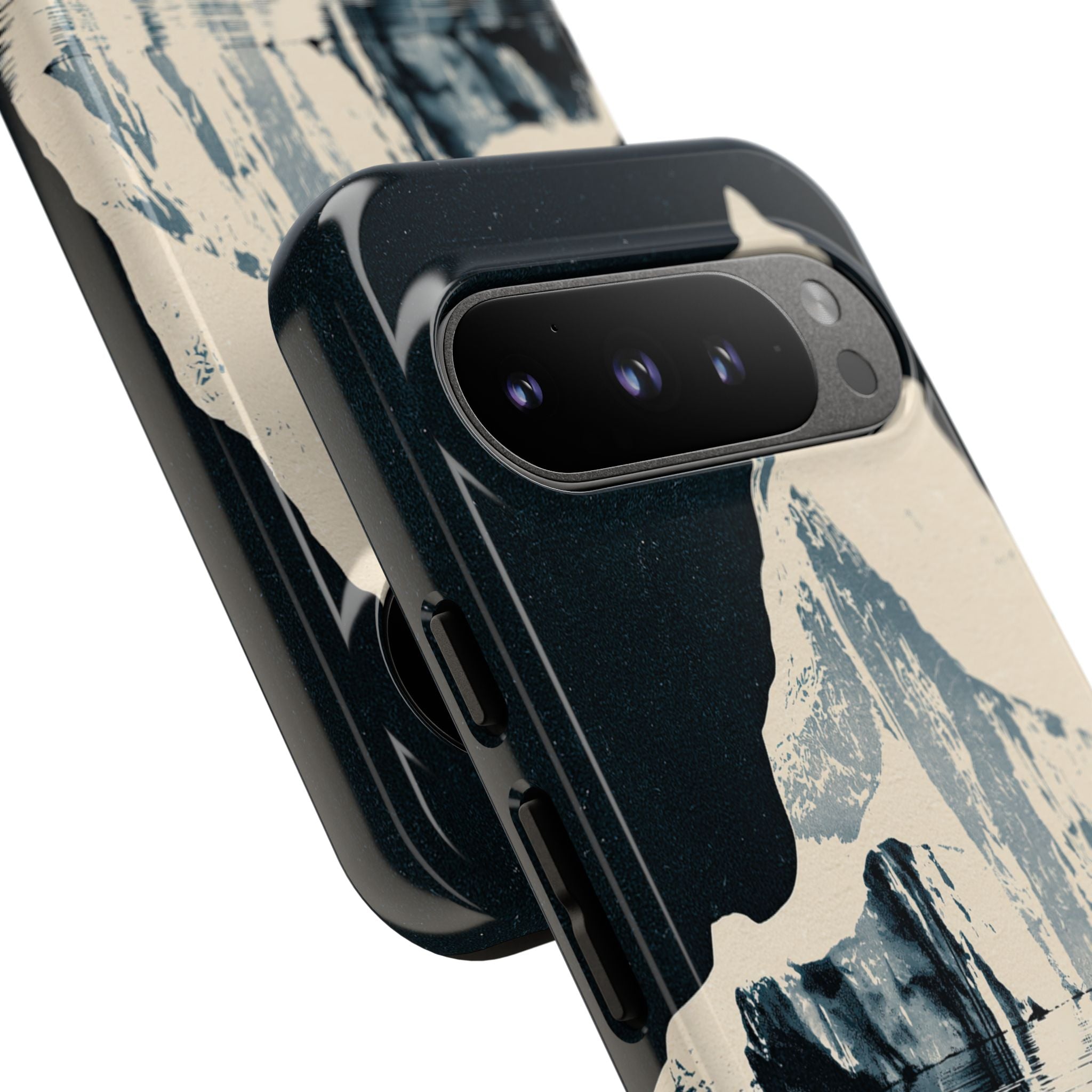 Blue Tough Phone Case for Google Pixel - Frozen Navy Monolith