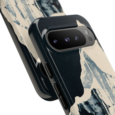 Blue Tough Phone Case for Google Pixel - Frozen Navy Monolith