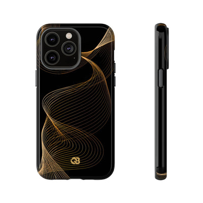 Gold Tough Phone Case for iPhone - Burnished Bronze Helix