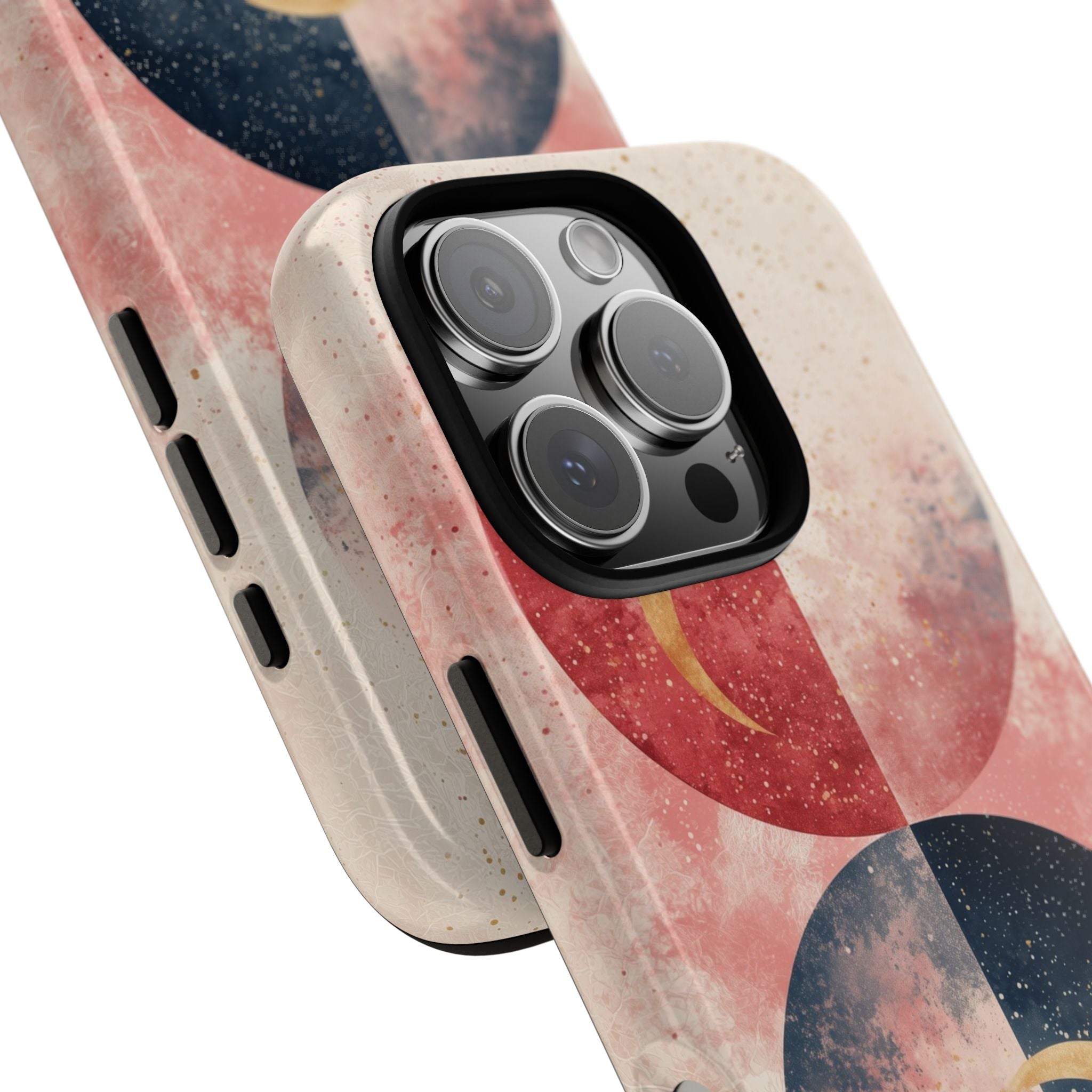 Golden Crescents Crimson iPhone 16 Pro Case - Tough