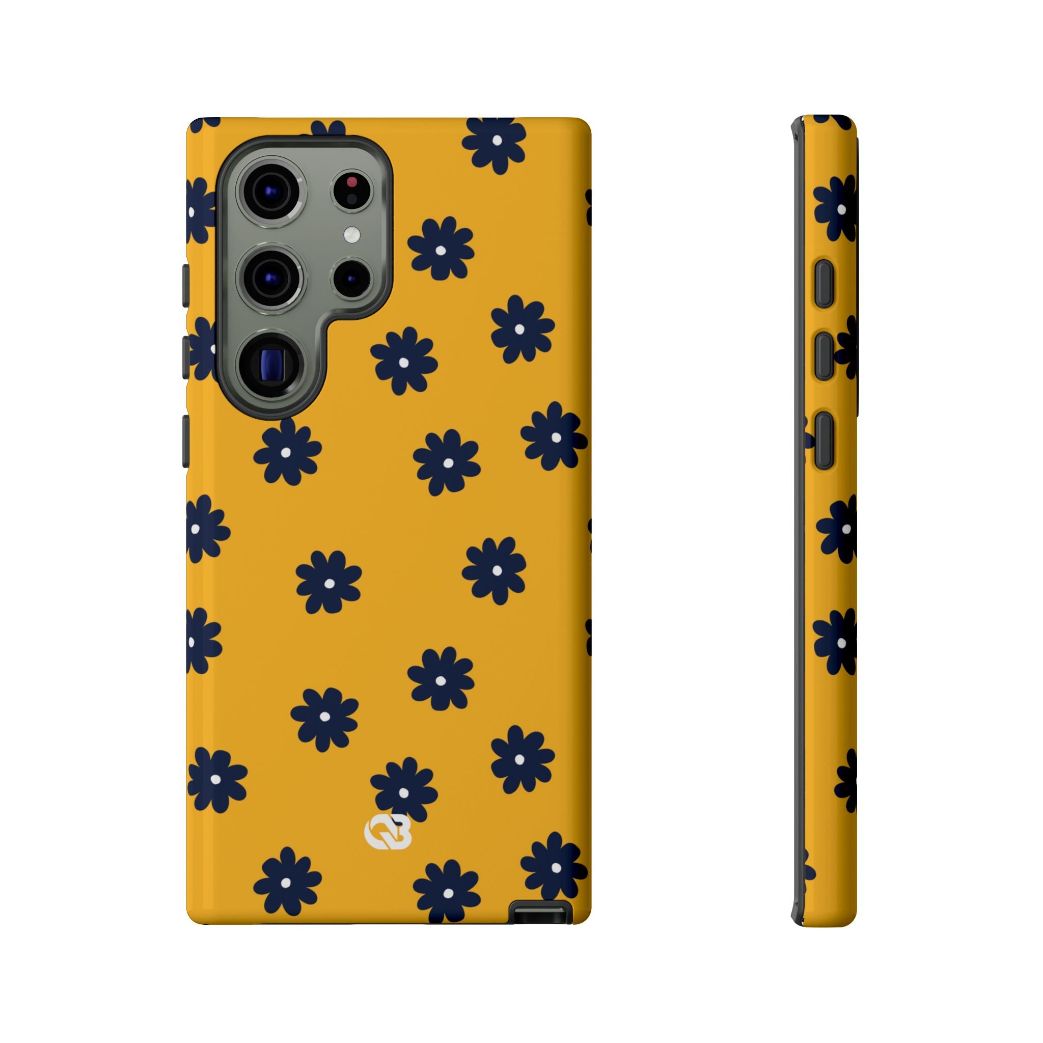 Navy Daisy Mustard · Tough Phone Case for Samsung