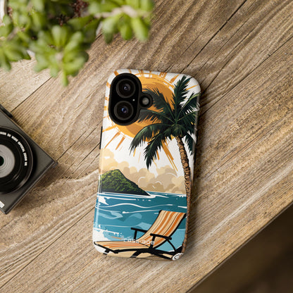Sunny Palm Breeze iPhone 16 Case - Tough