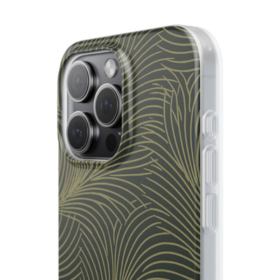 Green Lite Phone Case for iPhone - Dark Olive Plume