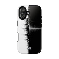 Black Tough Phone Case for iPhone - Static Signal Split