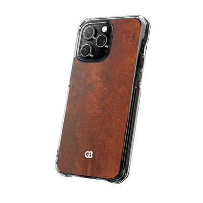 Oxidized Corten · Clear Impact Magnetic Phone Case for iPhone ·  Brown