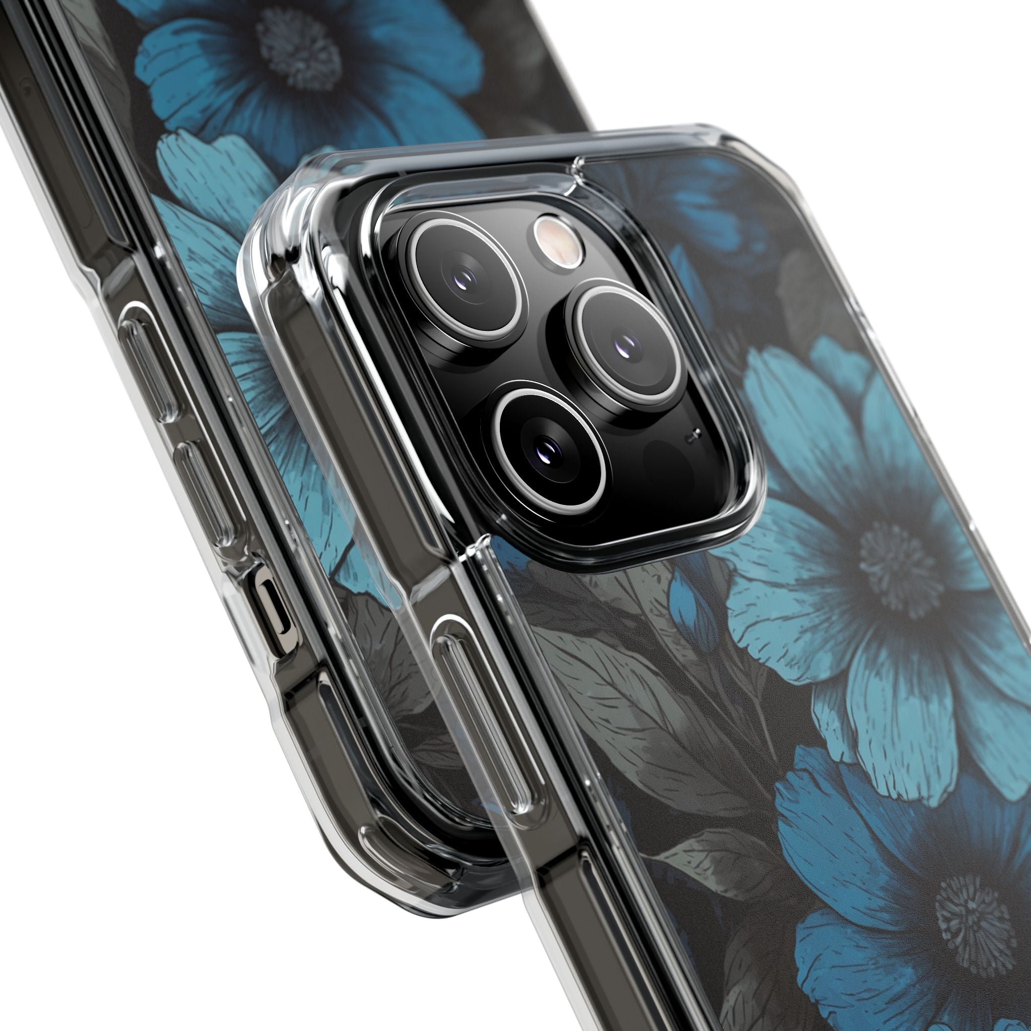 Obsidian Blue Petals · Impact Telefoncover til iPhone · Magsafe