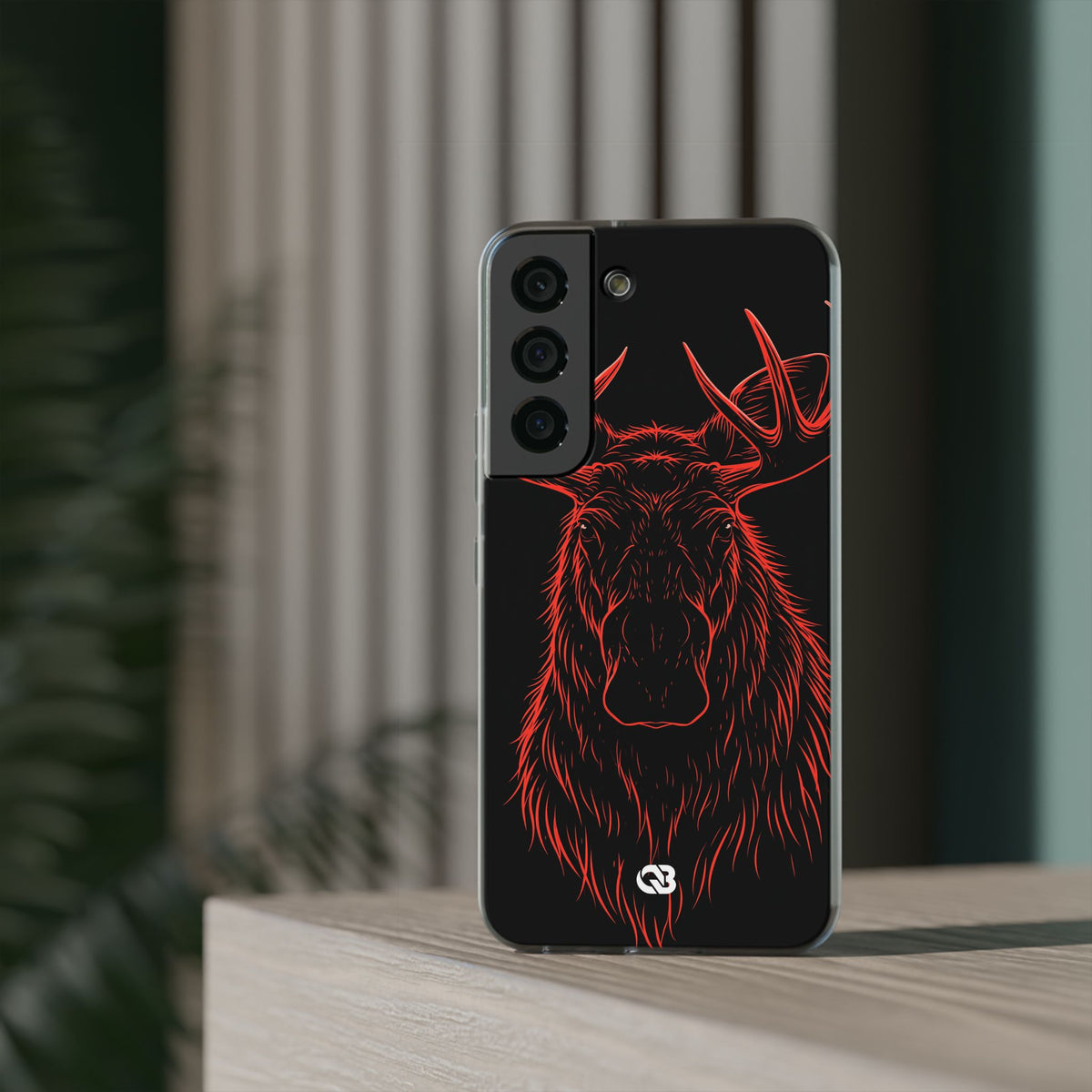 Crimson Horizon Moose · Lite Phone Case for Samsung · Black