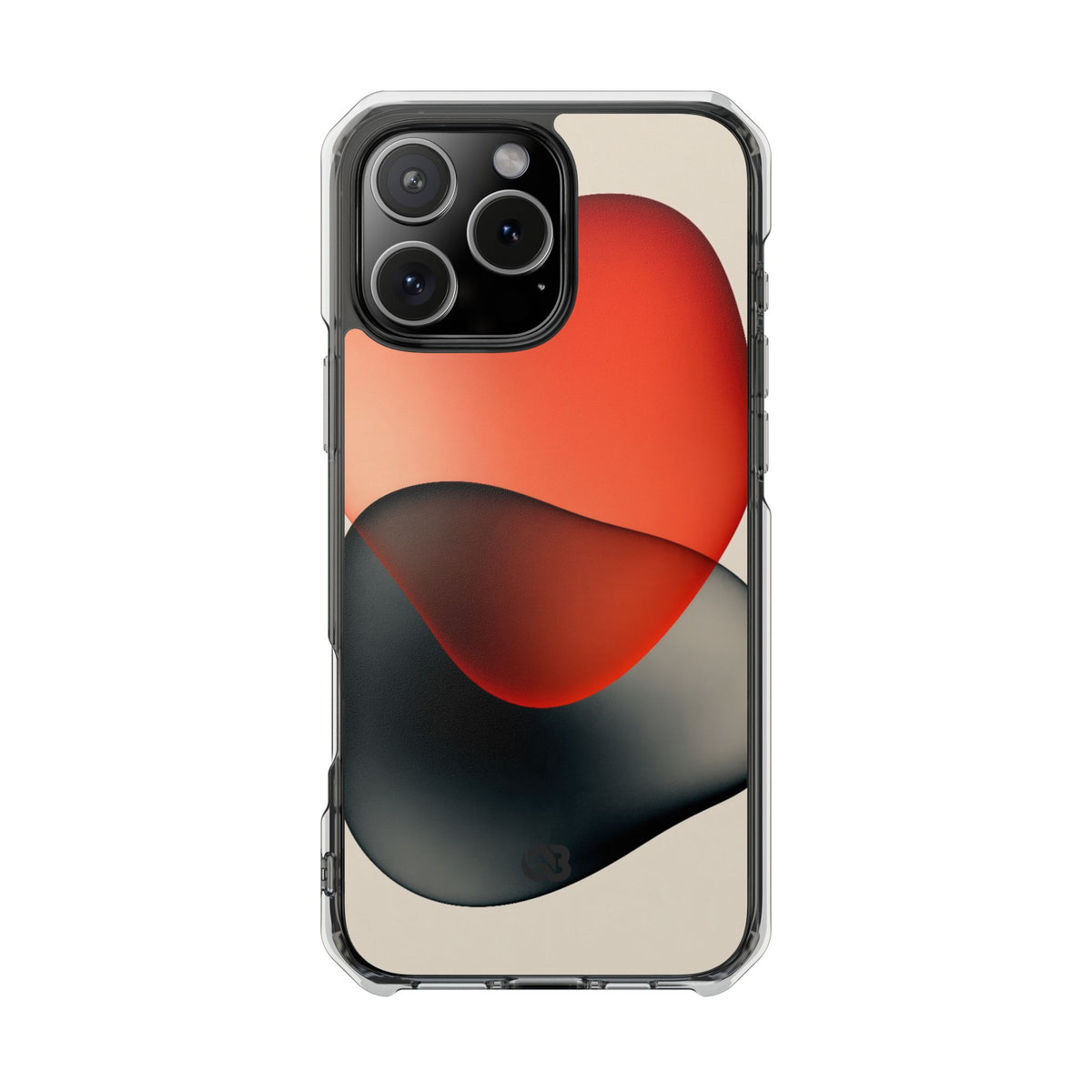 Translucent Crimson Form · Clear Impact Magnetic Phone Case for iPhone · Red