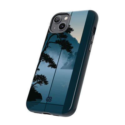 Blue Tough Phone Case for iPhone - Kyoto Mist Pine