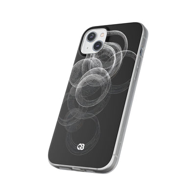 Black Lite Phone Case for iPhone - Kinetic Wireframe Orbit