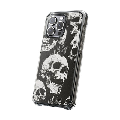 Punk Skull Riot · Clear Impact Magnetic Phone Case for iPhone · Black