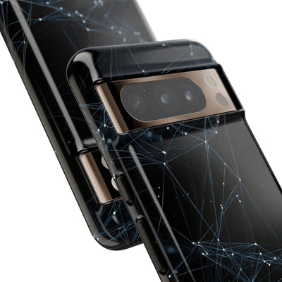 Black Tough Phone Case for Google Pixel - Arctic Neural Mesh