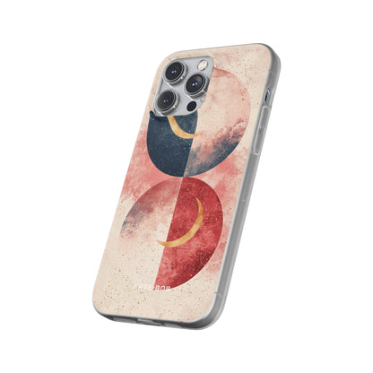 Golden Crescent Circles iPhone 14 Pro Max Case - Soft