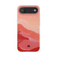 Red Lite Phone Case for iPhone - Crimson Ridge Contour