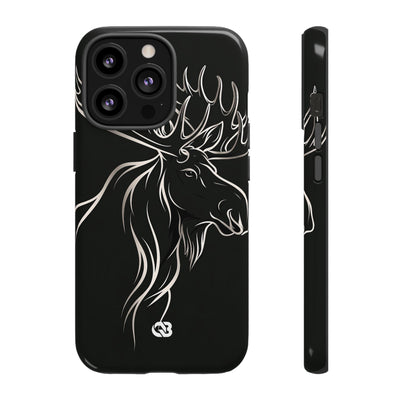 Nordic Moose Contour · Tough Phone Case for iPhone · Black
