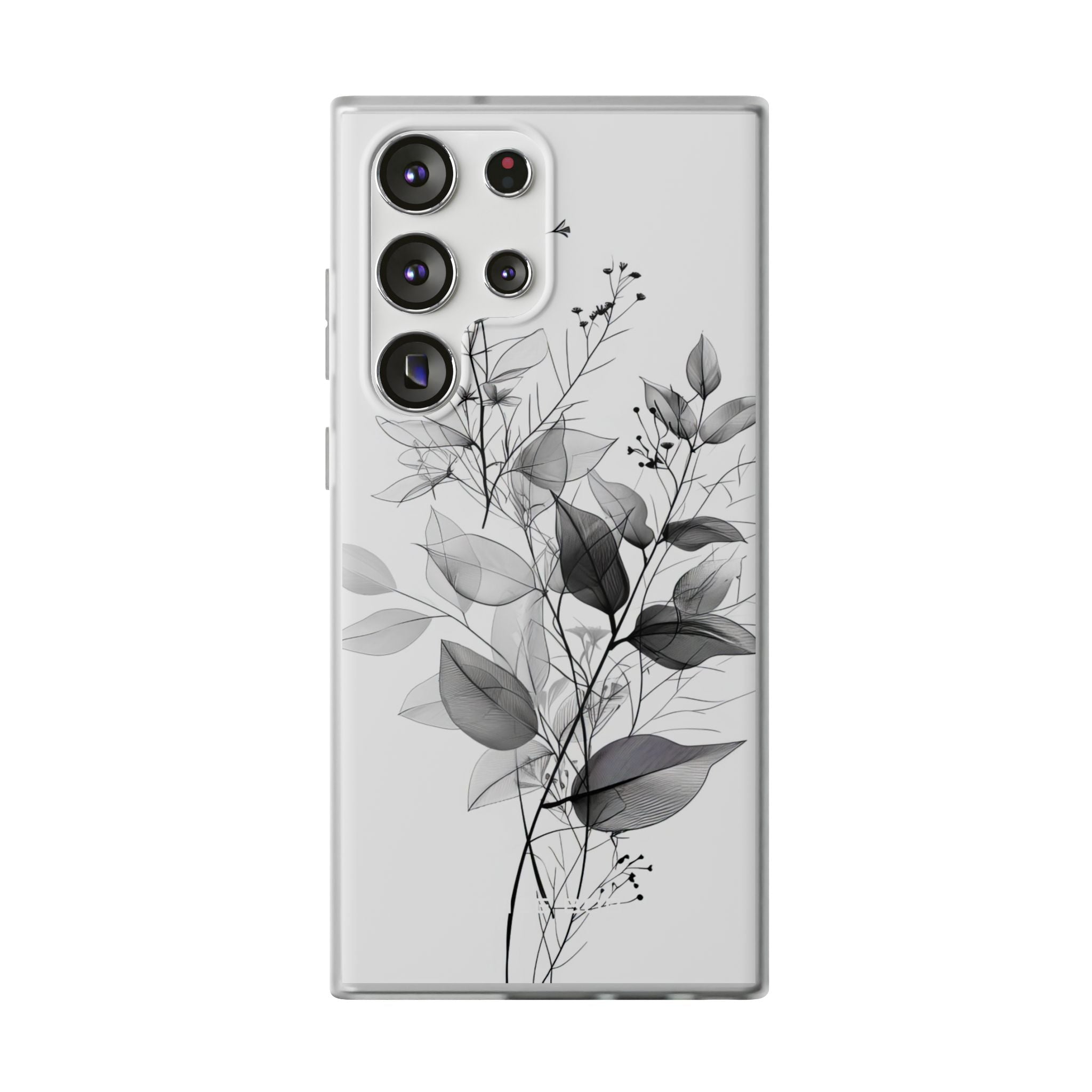 Verenneet lehdet harmaa Samsung S23 Ultra -pehmeä suojakotelo