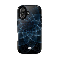 Blue Tough 2.0 Magsafe Phone Case for iPhone - Cobalt Geometric Bloom